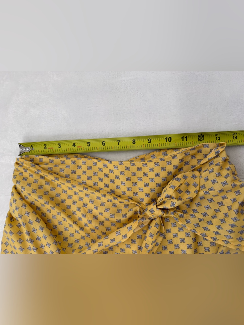 Emory Park Yellow Floral Two Piece Set Crop Top Wrap Skort Boho Small - Picture 10 of 12